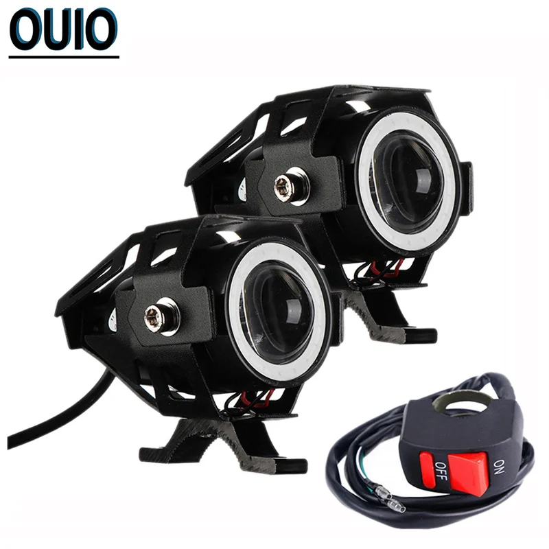 Светодиодный фонарь для мотоцикла U7 MINI Brightness 3000LM Spot Angel Eyes фара 12 В мотоциклетные