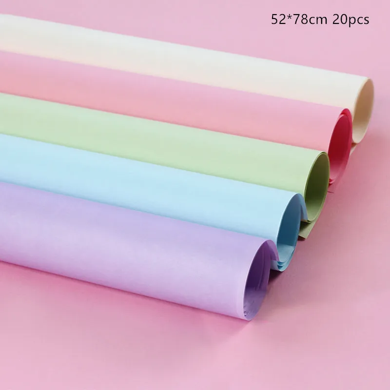 

20pcs Kraft Paper Flowers Wrapping Paper Solid Color Bouquet Flower Paper Starry Dried Flowers Gift Wrapping Paper Material