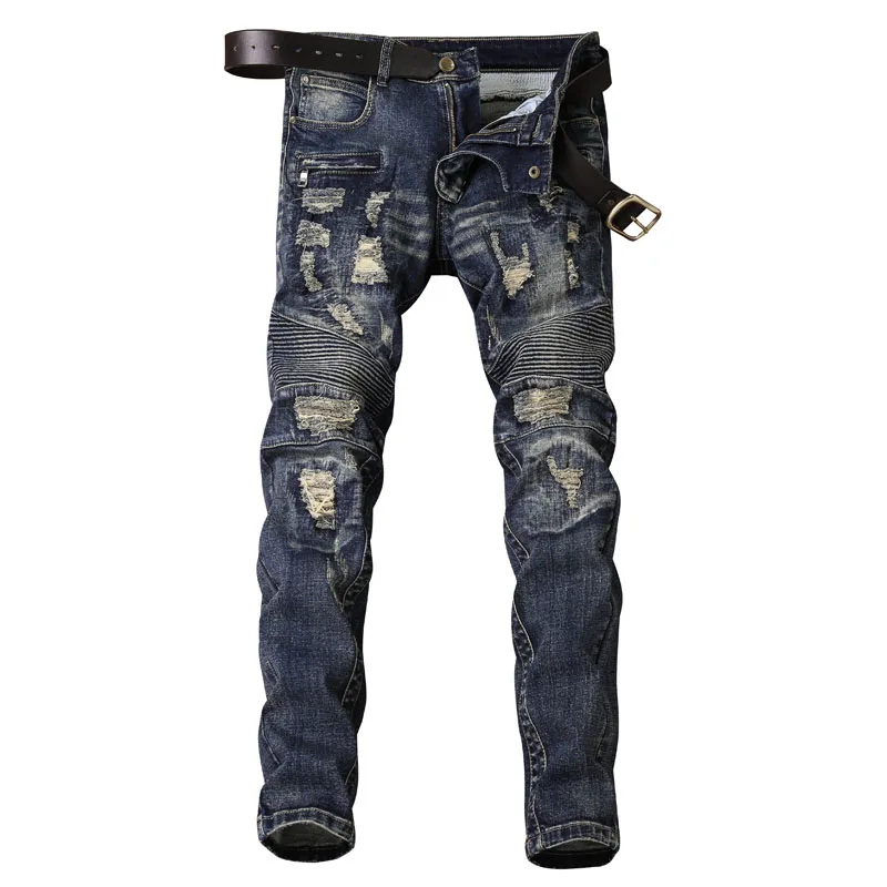 Skinny Jeans Men Denim Locomotive Jean Homme Ripped Spijkerbroeken Heren Biker Stretch Pants Slim Fit Men'S Trousers Fashion Skinny Jeans Men Denim Locomotive Jean Homme Ripped Spijkerbroeken Heren Biker Stretch Pants Slim Fit Men'S Trousers Fashion