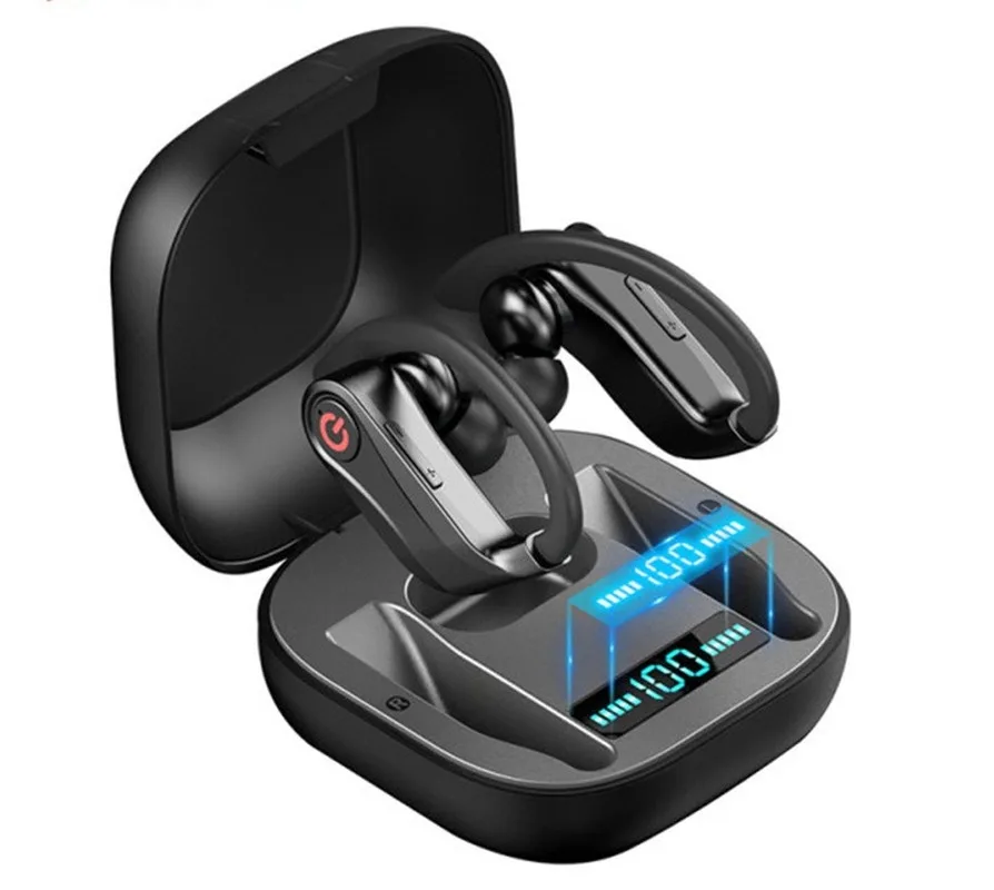 Free shipping Bluetooth Wireless Sports Bluetooth Digital display Portable induction storage Intelligent noise reduction