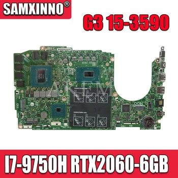 

Laptop motherboard For DELL Inspiron G3 15-3590 original mainboard I7-9750H RTX2060-6GB