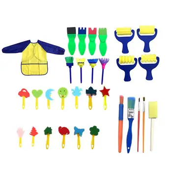 

31-piece Set Children's Painting Sponge Brush Set Children's Brush EVA Sponge Seal Painting Tool Gift For Kids