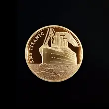 

1912 Titanic Ship In Memory of RMS Victims Shipwreck Commemorative Gold Coins Challenge Coin Badge Collection Home Decoration