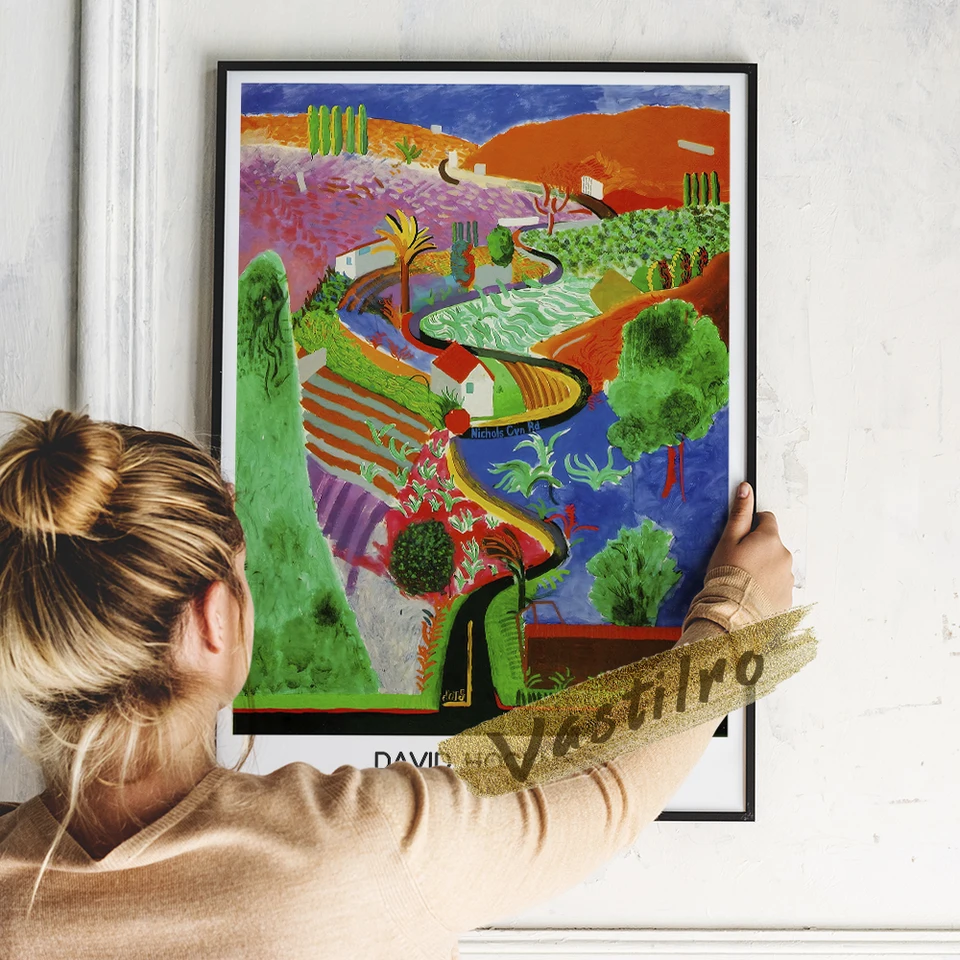 David Hockney Exhibition Poster, A Bigger Splash Prints, Pop Art