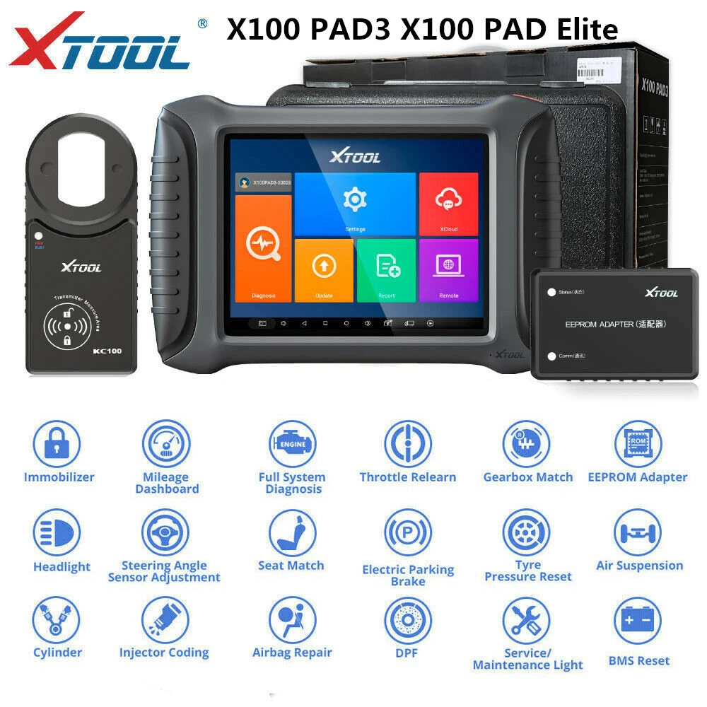 Xtool X100 Pad3 Auto Key Programmer X100 Pad Elite For Toyota All Key Lost Obd2 Car Diagnostic Tool Aliexpress