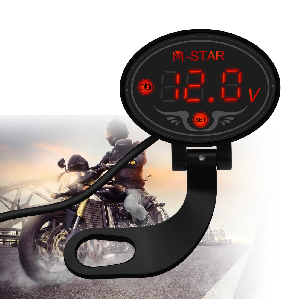 

Waterproof Digital Motorcycle Voltmeter Meter Tester LED Display For Honda CB 650R 125R R900RR R250R XADV 750 X-11 VFR 1200 RC51
