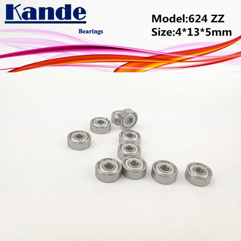 Kande подшипники 624 ABEC-1 624ZZ ABEC-3 624ZZ ABEC-5 624 ZZ Миниатюрный радиальный подшипник 4x13x5 мм 624-2Z
