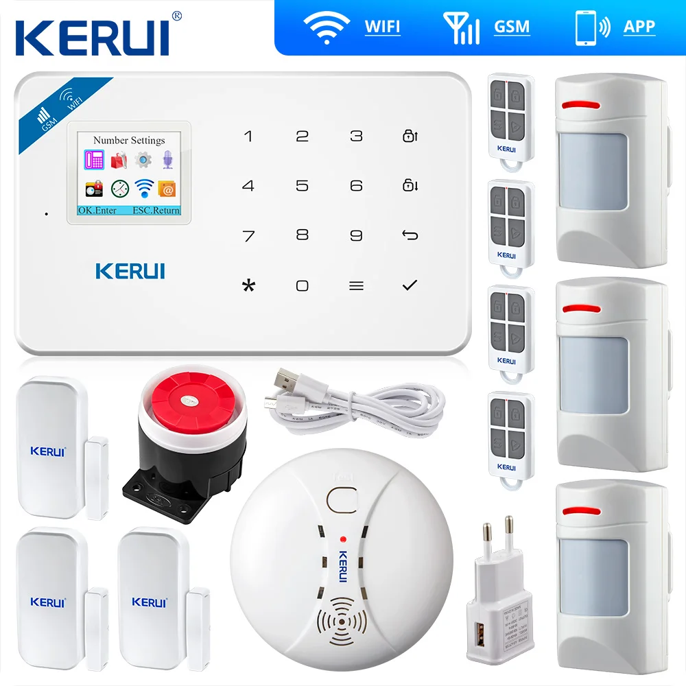 Беспроводная сигнализация Kerui W18 с поддержкой Wi Fi GSM SMS Fi|detector cobra|detector boxdetector car |