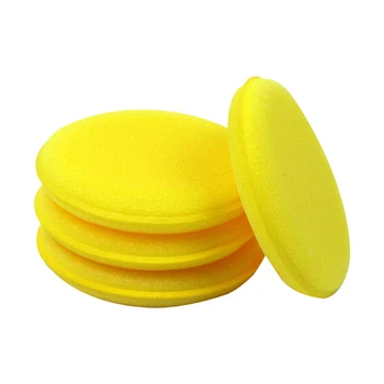 

Foam Sponges Pads Car Wax Yellow Polishing Applicator Cleaning Auto 12pcs