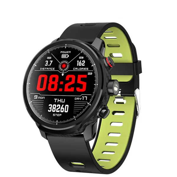 360 IP68 Плавание Смарт-часы Для мужчин светодиодный фонарь на открытом воздухе Sportwatch HR Смарт-часы Reloj подходит для IOS/Xiaomi/huawei/MOTO VS Q8/KW88 100D - Цвет: Зеленый