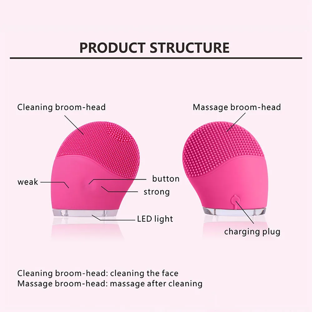 Электрический силиконовый Очищающий Инструмент водонепроницаемый безопасный и