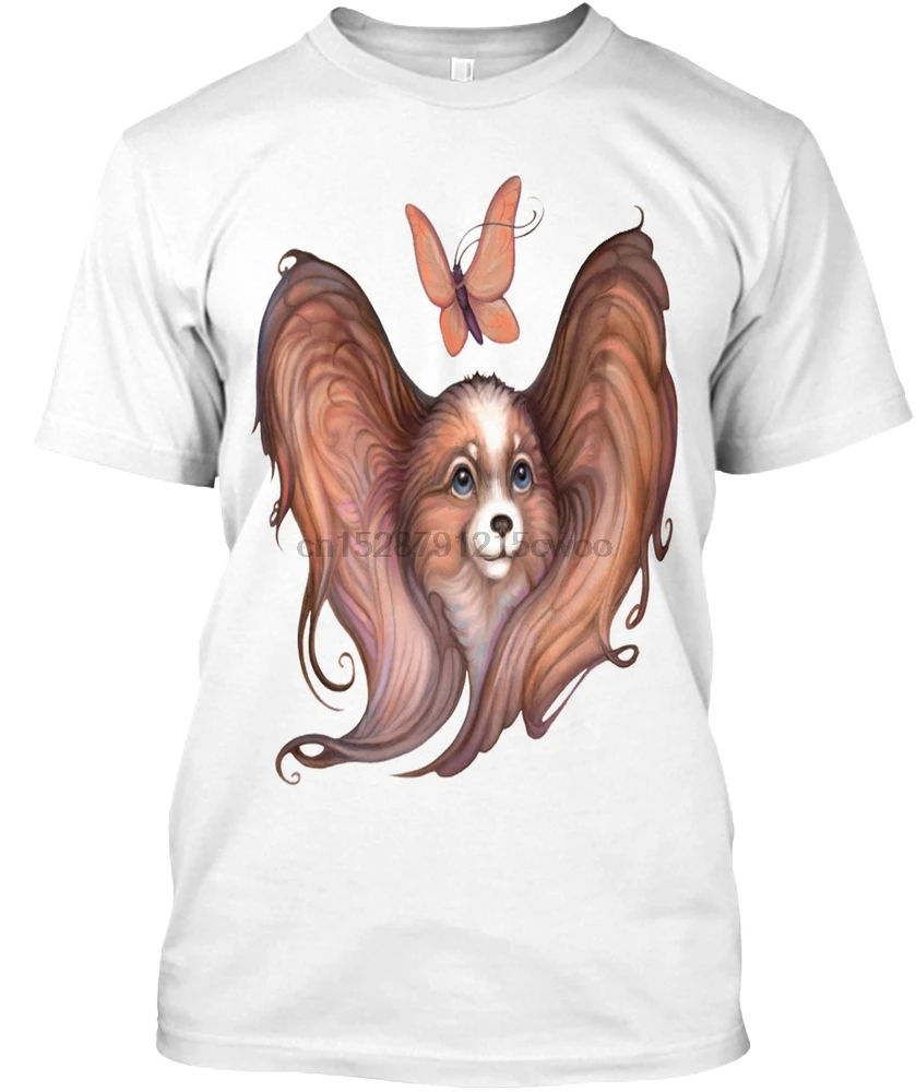 Мужская футболка Papillon dog (2) Женская и | одежда