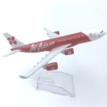 

Alloy Aircraft Model 16CM Airbus A340 Malaysia AirAsia Children's Toy Aircraft