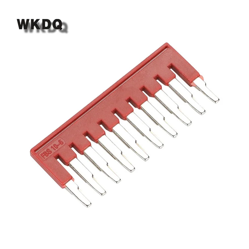 FBS10-5 FBS 10-5 Wiring Jumper For PT/ST 2.5mm^2 10 seats Connector DIN Rail Terminal Block Accessories Plug-In Bridge 10Pcs din rail terminal block jumper bridge