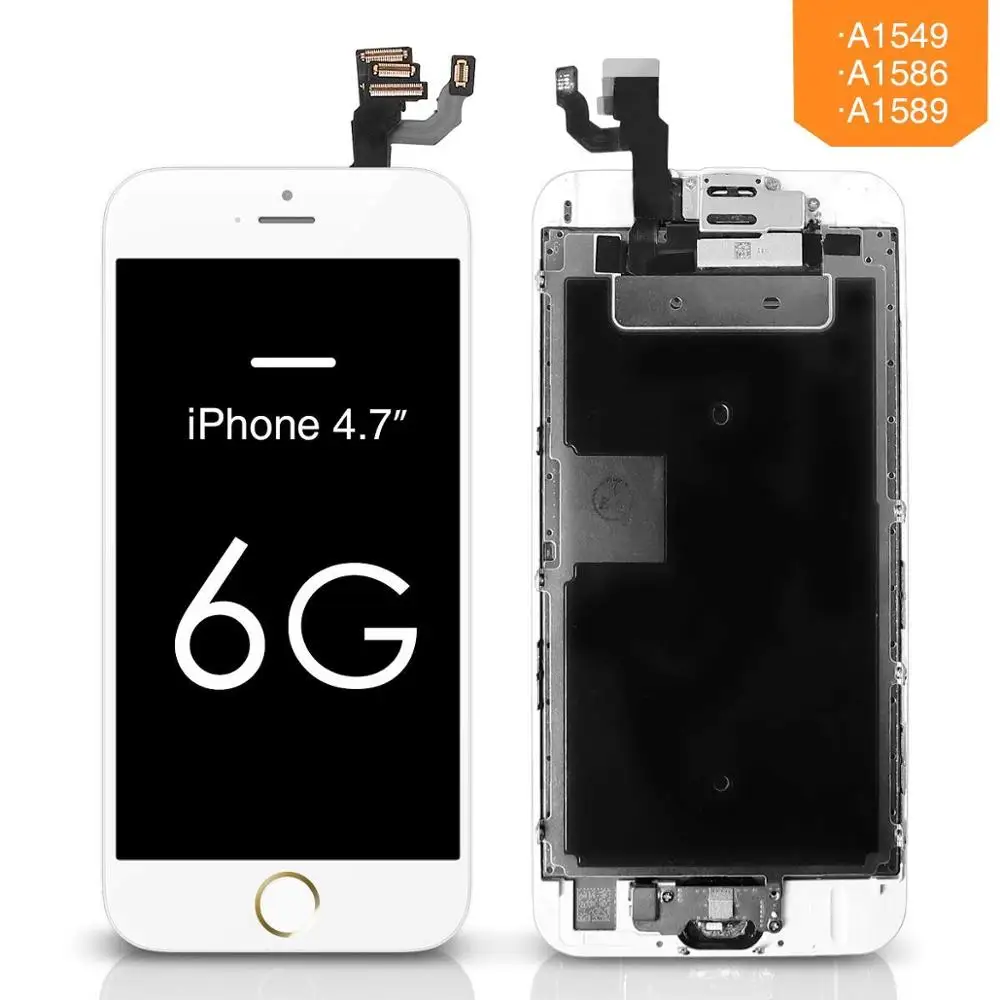 for iphone 6 white Flylinktech ЖК-дисплей для iphone 5s 6s SE сенсорный экран Замена ЖК-дигитайзер pantalla полная сборка для iphone 6 6s plus - Цвет: for iphone 6 white