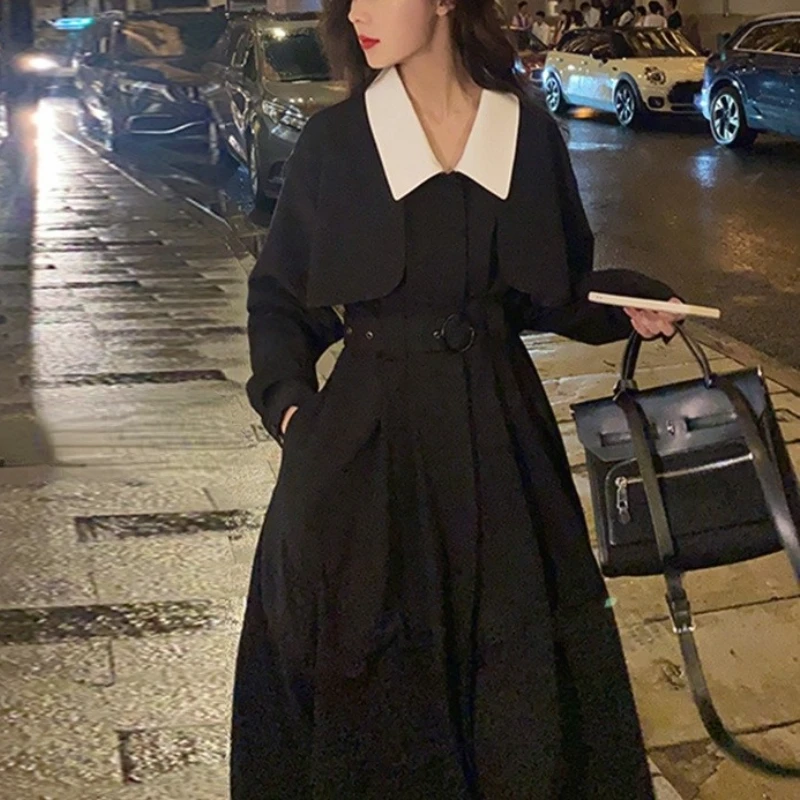 Elegant Black Midi Shirt Dress Women Gothic One Piece Dress Korean Fashion Y2k Vintage Trench Dress Office Lady Autumn 21 Chic Dresses Aliexpress Elegant Black Midi Shirt Dress Women Gothic One Piece Dress Korean Fashion Y2k Vintage Trench Dress Office Lady Autumn 21 Chic Dresses Aliexpress
