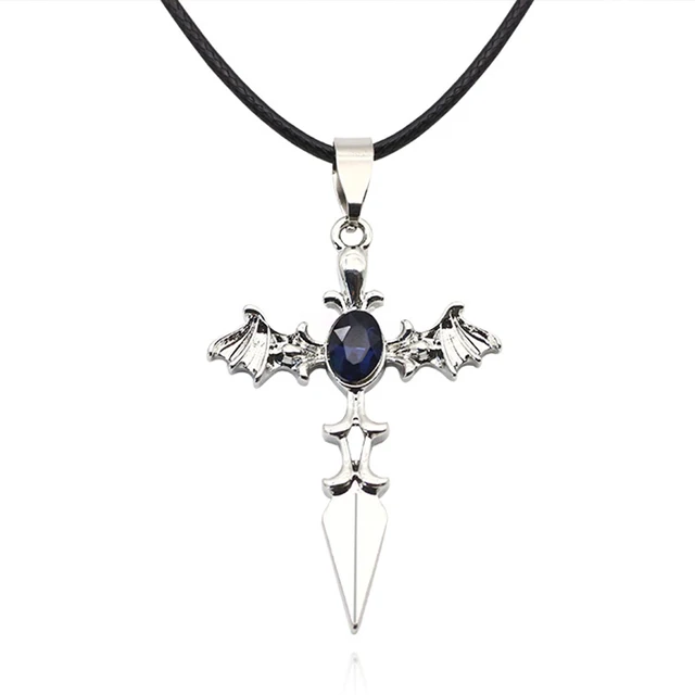 Fashion Angel Devil Wings Cross Pendant 