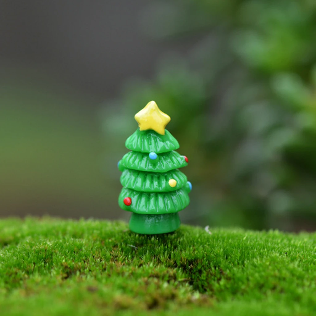 10 шт миниатюрный пейзаж резиновый цветочный горшок Декор мини Смола Рождественские Деревья прочные практичные DIY украшения