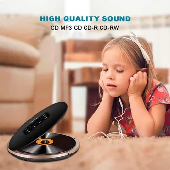 

Rechargeable Portable CD Player Personal Compact Disc Player with LCD Display, CD Music Walkman cd player for Kids &Adults