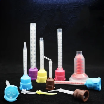 

100pcs Dental Silicone rubber Mixing Tip Printing Head dental mixing Tip Silicone Rubber Dental material