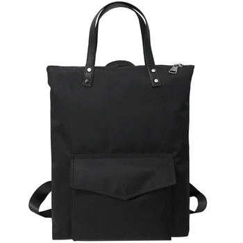 

Men'S Backpack Ms. Nylon Travel Waterproof Backpack Black Laptop Backpack Shoulder Bag