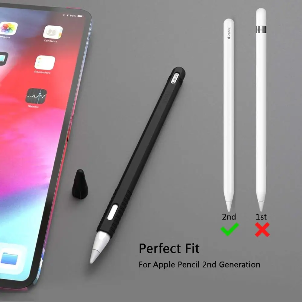 Силиконовый чехол-держатель для карандаша для Apple Pencil 2, подставка-держатель для iPad Pro, стилус, защитный чехол
