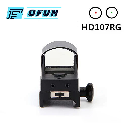 

HD107RG Holographic Reflection Line of Sight Red and Green Point Light Green Red Dot Scope Fit 20mm Weaver Rail