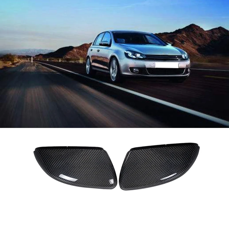 Углеродное волокно Авто обзор крышки зеркала для Golf 6 VI MK6 & GTI 2010 2013 2