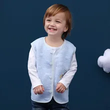 Товары для малышей на весну и зиму, теплый жаккардовый жилет серого цвета с рисунком щенка, кардиган и хлопковая детская одежда