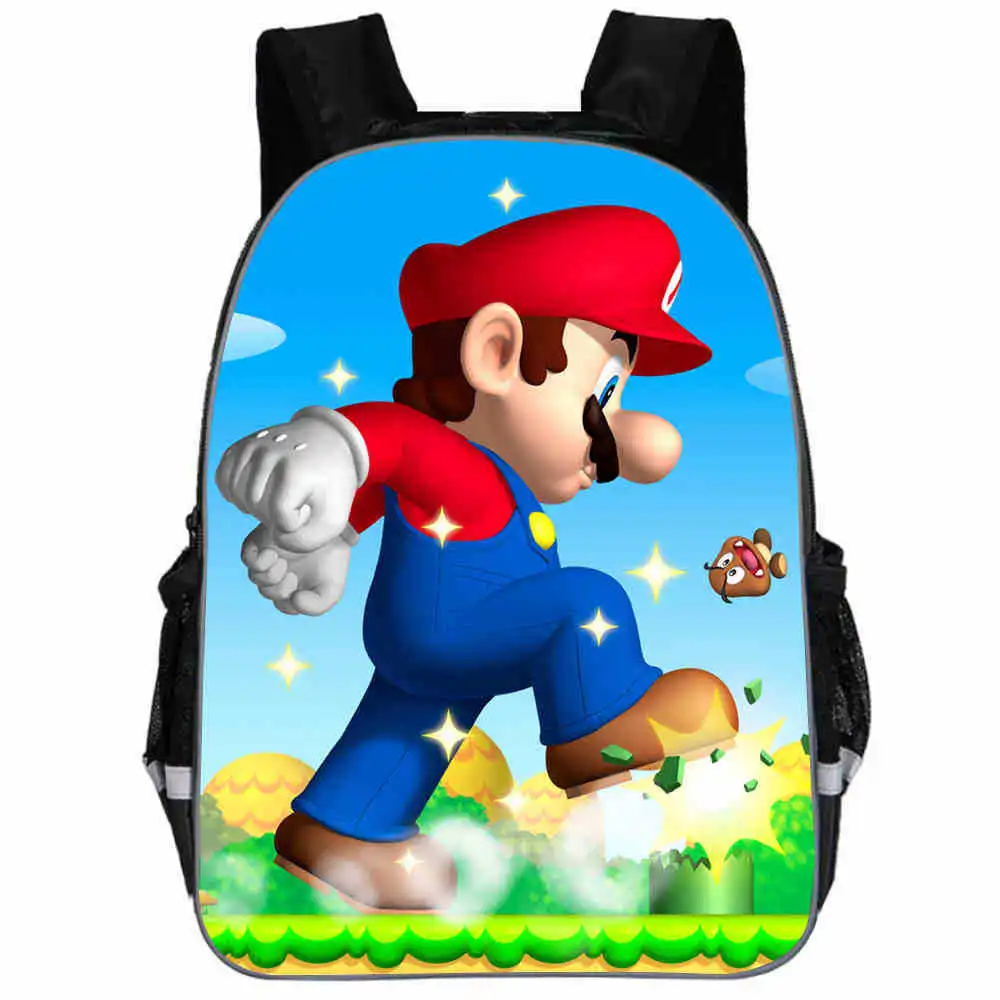 Супер Марио Smash Bros детская школьная сумка Детские 11-16 дюймов школьные сумки детский сад Mochilas милые детские рюкзаки Kawaii