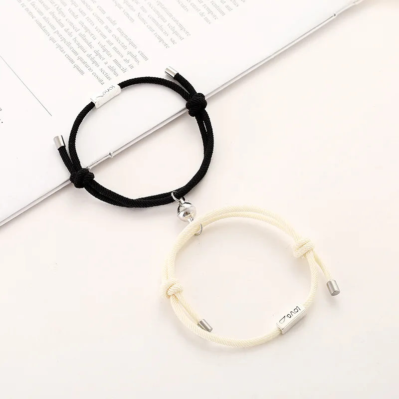 Rope Magnet-Bracelet Couple Brazalete Gift Matching Infinite Handmade Lucky Red Love-Pair