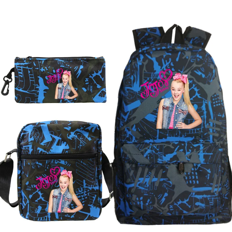 photo colour Рюкзак Jojo Siwa высокого качества, 3 предмета, детский рюкзак для мальчиков и девочек-подростков, популярная школьная модная сумка, сумка для школы - Цвет: photo colour