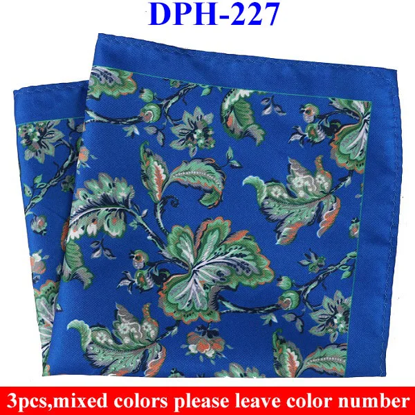 DPH227 Hankerchief Портной Смит 3 шт. мужские носовые платки карманные квадраты с принтом пейсли бизнес полотенце для сундуков Карманный платок носовые платки шарфы - Цвет: DPH227 Hankerchief