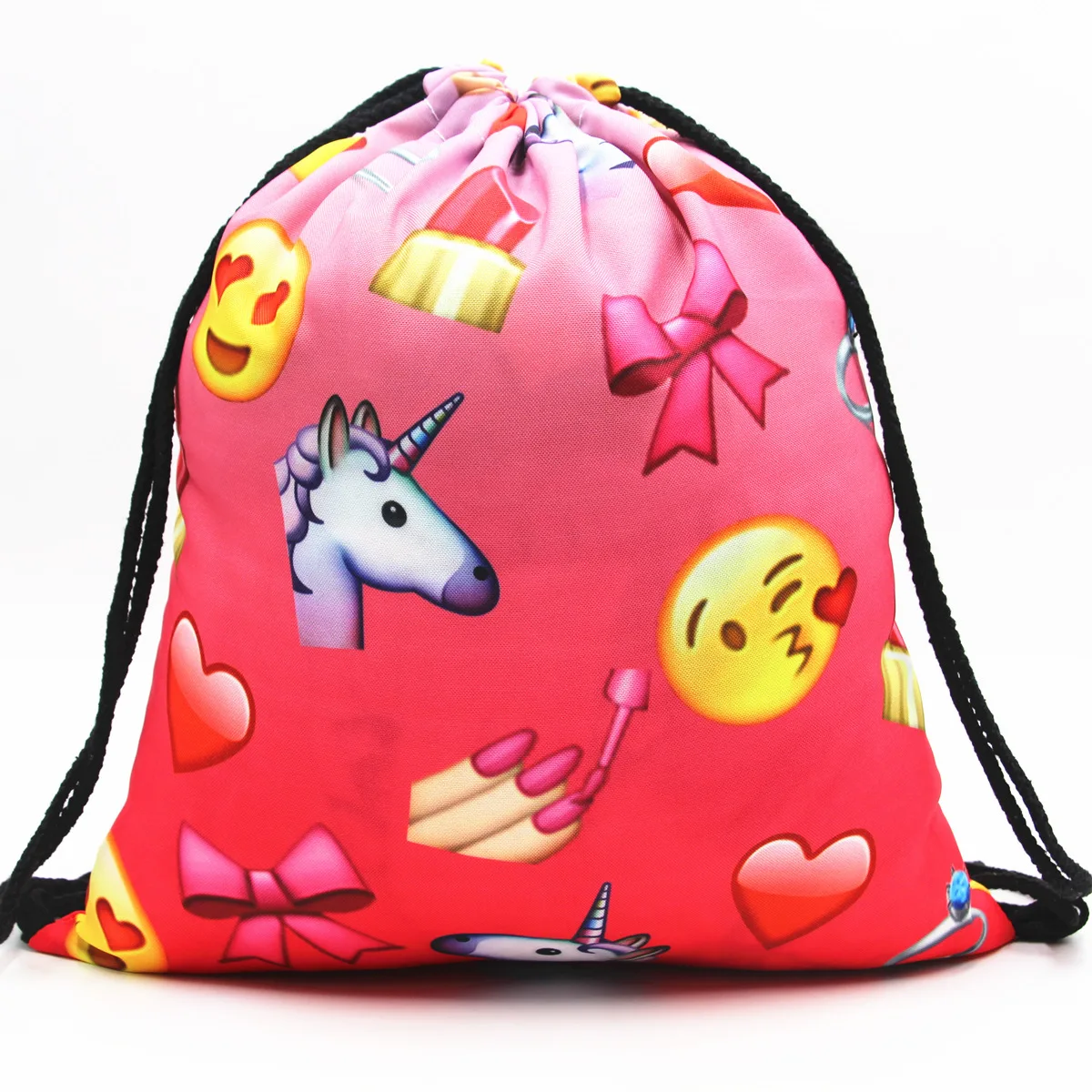 Последняя 3D цифровая сумка со стягивающим шнурком и напечатанным текстом рюкзак сумка Единорог для хранения покупок Drawstring Рюкзак