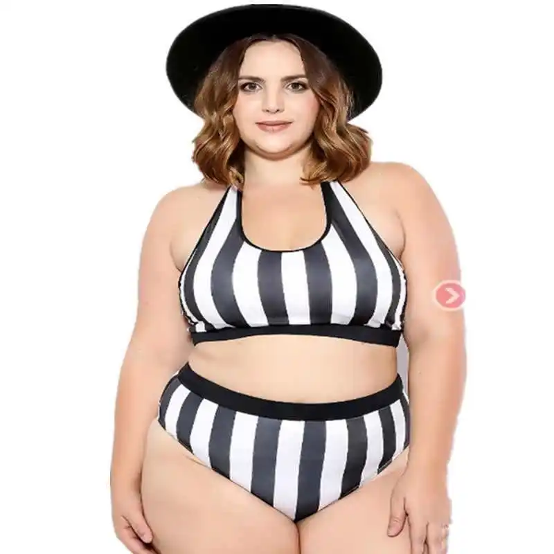 

Wire Free Striped Swimsuits for Women Maio Plus Size Piscina Swimsuit for Women Beachwear Monokini Swimsuits