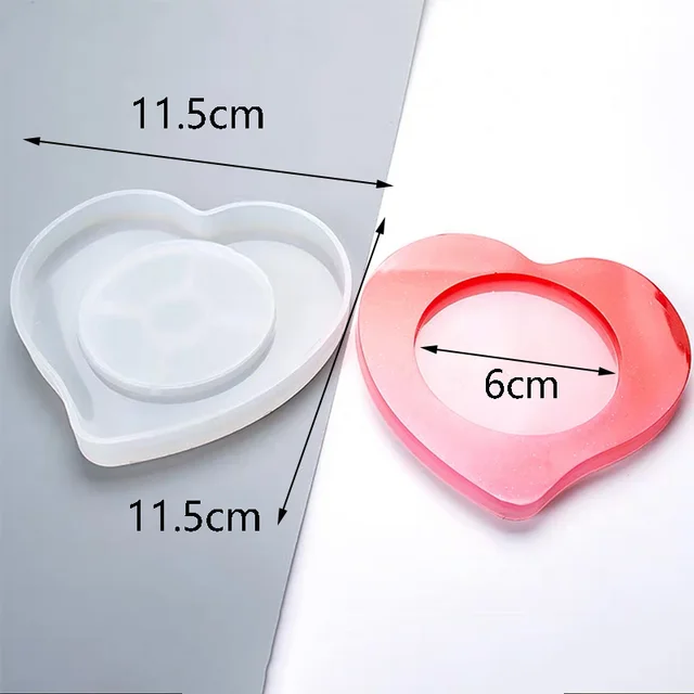 Various Design Silicone Pallet Molds Hexagonal Coaster Molds Heart-shaped Round Square Oval Concrete Pallet Molds C  mold
