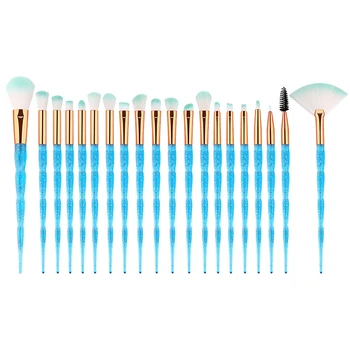 

20Pcs/Set Professional Complete Diamond Beauty Makeup Brushes Eyebrow Eyeshadow Soft Brush Kit Beauty Brush Cosmetic Brush Set #