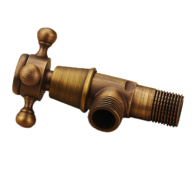 

Brass Triple-Cornered Valve Water Control Valve Bathroom Water Valve 1/2 x 1/2 Brass Angle Valve