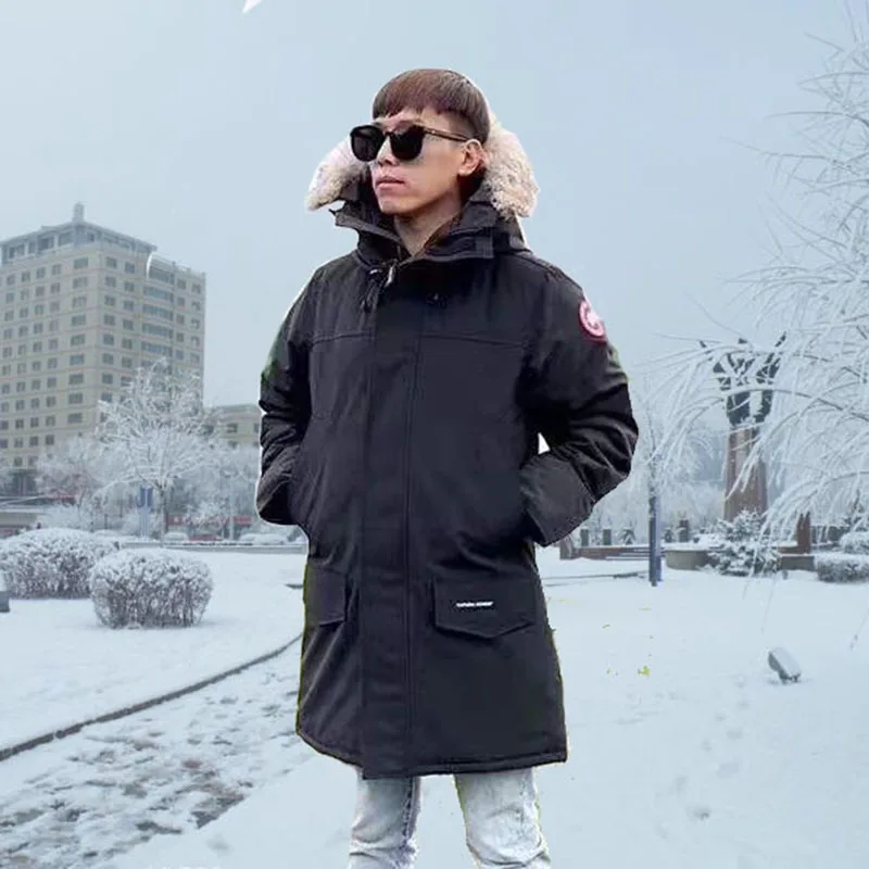 

2019 Man Winter Short Jacket Down Parka Mens Coats Overcoat Clothes Imported Goose Extreme Weather Outerwear