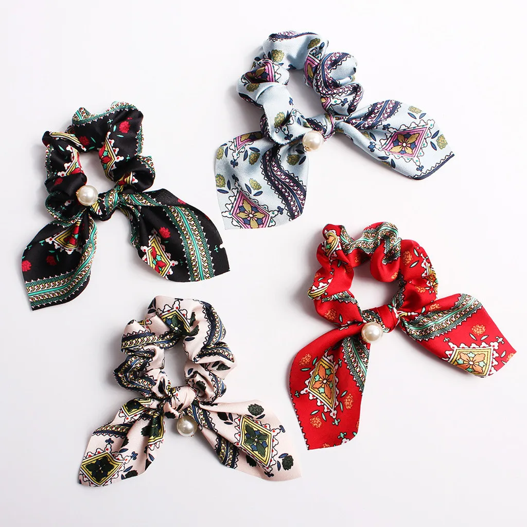 

Fashion Fabric Hairband Print Bow Knot Women Hair Ring Head Hoop Girls Headband