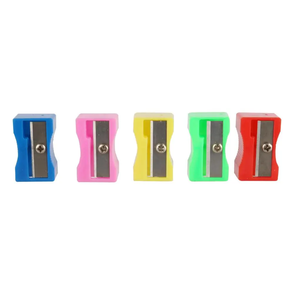 플라스틱 연필 깎이 표준 연필 눈썹 립 라이너 아이 라이너 연필 절단 칼, 사무실 학교 문구 피팅, 5 개