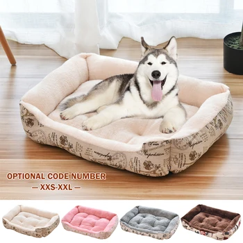 

Soft Warm Thick Short Plush Velvet Dog Bed Washable Dog For Large Dog Basket Pet Bed Kennel Dog House Velvet Mat Sofa#1