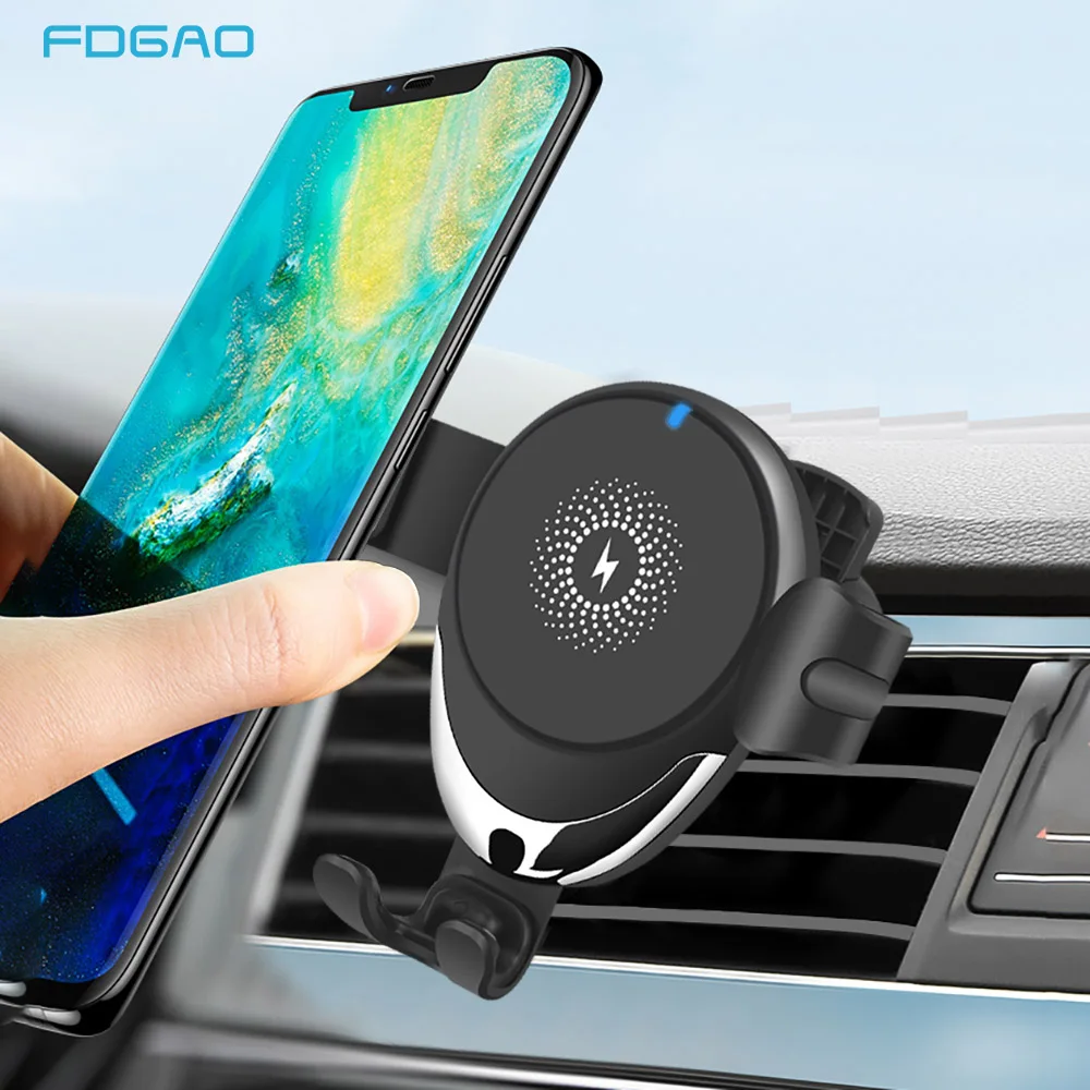 

Qi 10W Fast Car Wireless Charger For iPhone 8 Plus X XR XS 11 Pro Max Wireless Car Charger Stand For Samsung S8 S9 S10 Note 9 10