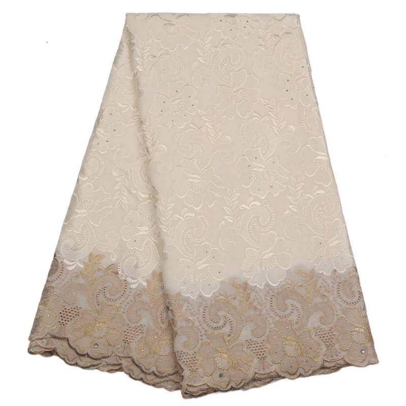 2019 New Bridal White African Swiss Voile Lace Fabric Austria Swiss Voile Lace In Switzerland QF1716B-3