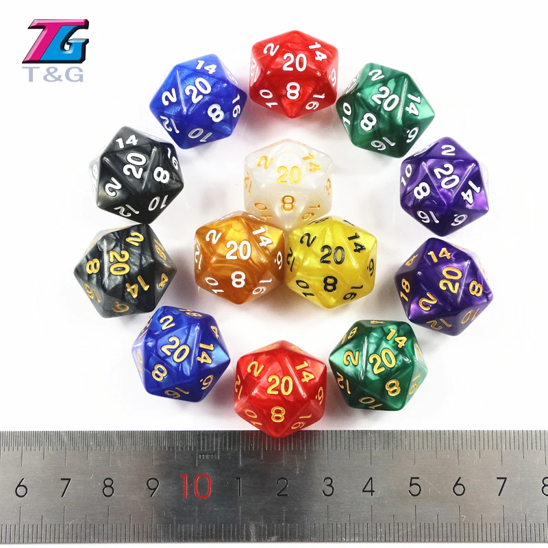 10 шт./партия совершенно новые D20 игральные кости для ролевых игр DnD 20 сторонние