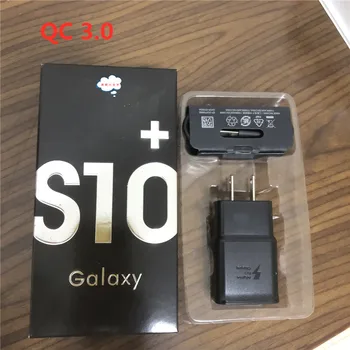 

New original Arrived Fast charger 2.0A QC 3.0 Wall Charger for Samsung S10 S10e Plus + 1m USB Type C cable with packaging