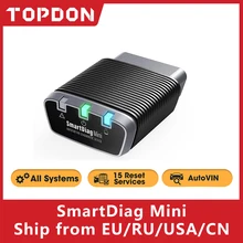 Topdon SmartDiag Mini OBD2 Bluetooth Scanner Automotive OBD2 Car Diagnostic Tool TPMS SRS Immo Key Code Reader PK Thinkcar Autel