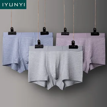 

IYUNYI 3pcs/lot High Quality Underwear Men Boxer Shorts Modal Comfortable Soft Underwear U Convex Pouch Unerpants Panties