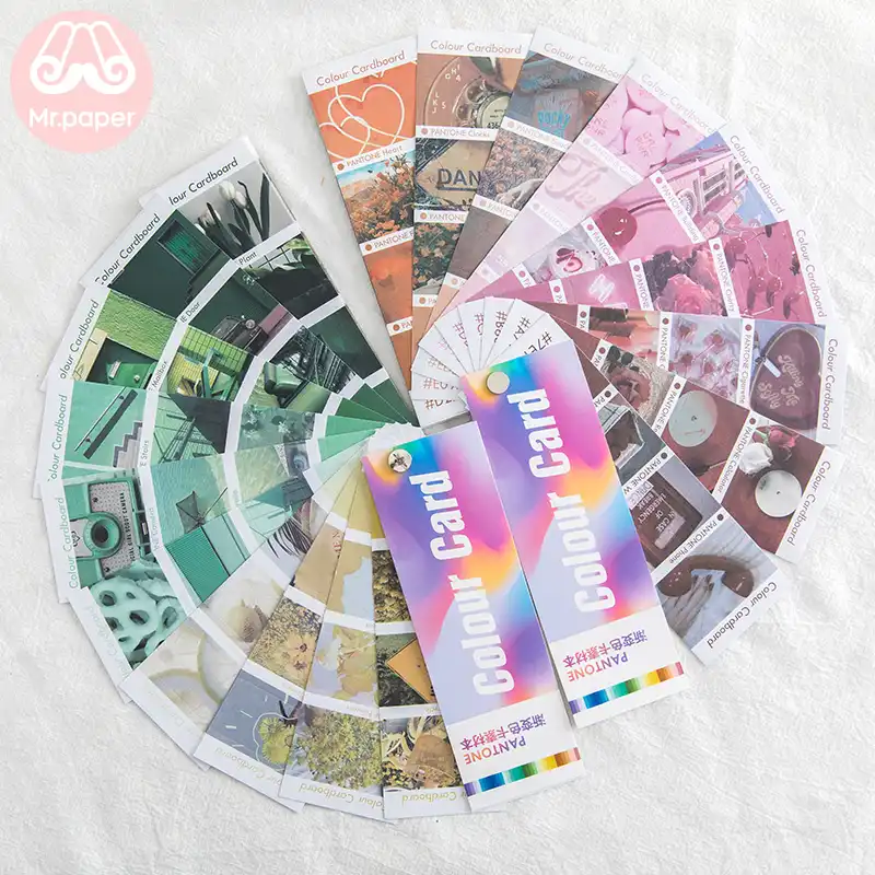 Mr. paper 24 шт./упак. Ins стиль постепенная смена Пантон, таблица эталонных цветов Наклейки креативные пули журнал Скрапбукинг деко Наклейки