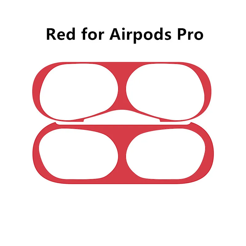 Защита от пыли для Apple Airpods Pro Bluetooth наушники металлические для Airpods 2 1 Air Pods 3 беспроводные наушники зарядка коробка защита от пыли - Цвет: red for airpods 3